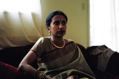 My mom in a sari.