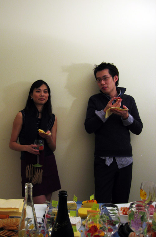 Matt and Liz at Shima's Wine and Cheese party.