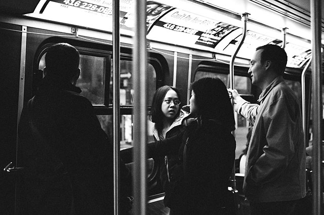 Carvill, Mezan, Dave and Martha on the Spadina Streetcar.