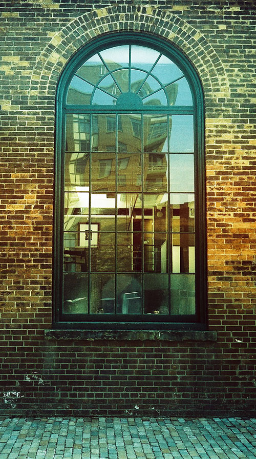 A window in the distillery district.
