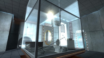 A screen shot from Portal.