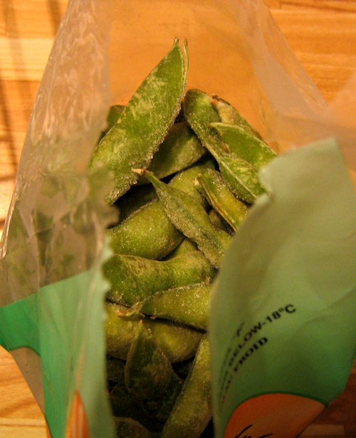 Frozen Peas in a bag.