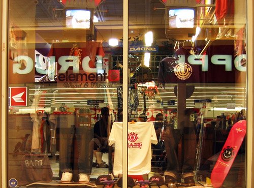 A West 49 store window.