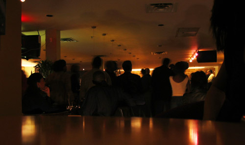 The crowd at Alleycatz.