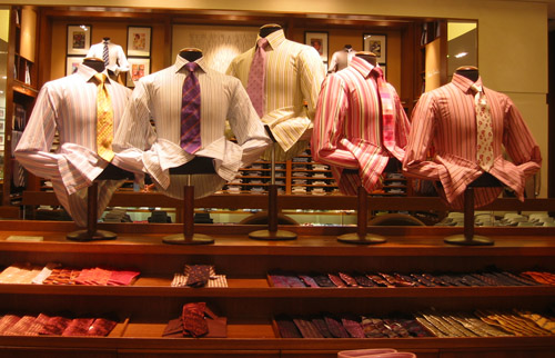 Shirts and ties on sale in Holt Renfrew.