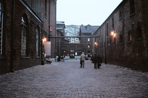 Some buildings in Toronto's Distillery District.