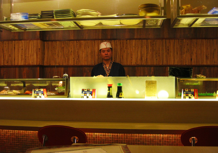 The Sushi Chef at Crispy Roll on Queen St.