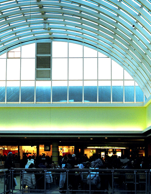 Looking out from the food court in the Scarborough Town Center.