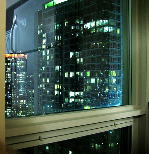 The view out side of Carvill's new condo.