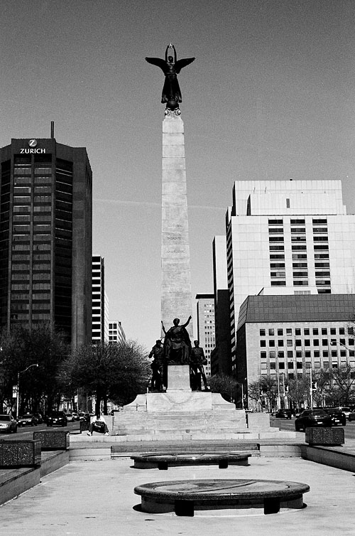 A monument on University Avenue.