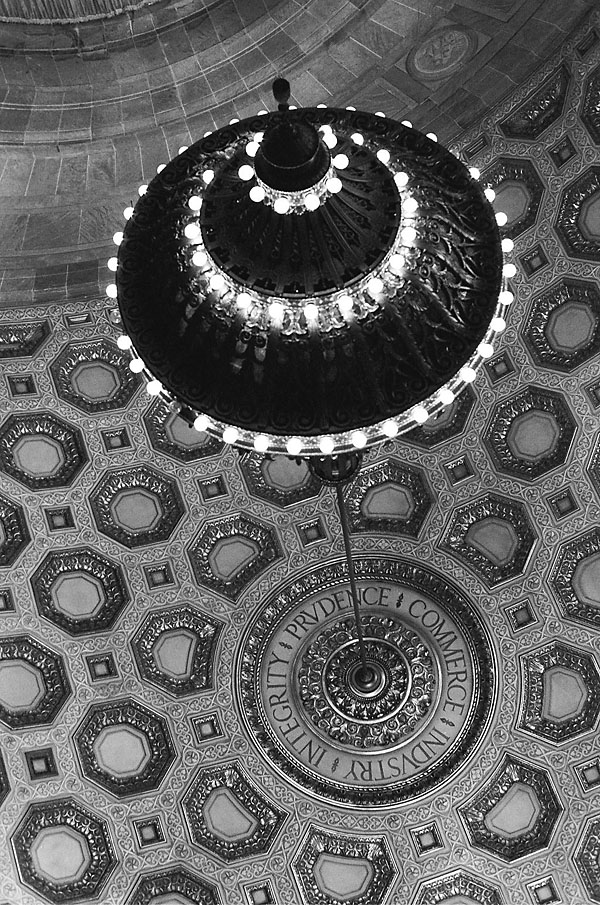 The chandelier in Commerce Court.