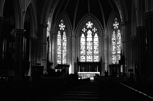 A church on Front Street.