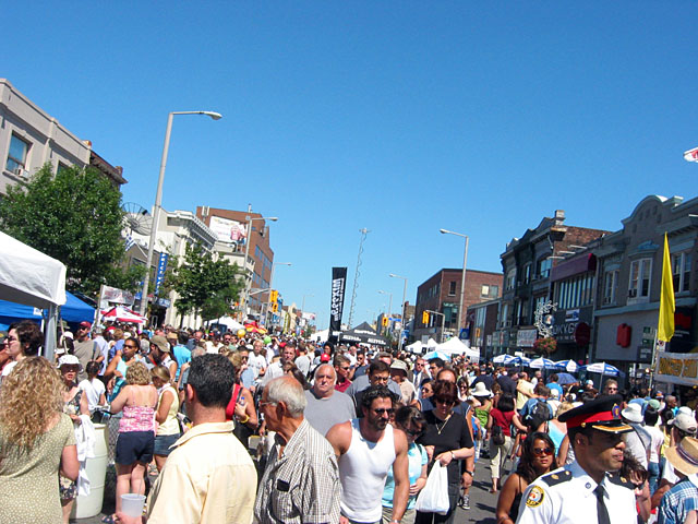 A small sample of the crowd at the Taste of the Danforth festival.