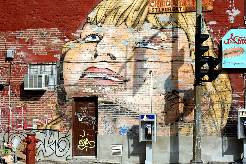 A mural on St-Laurent Blvd.